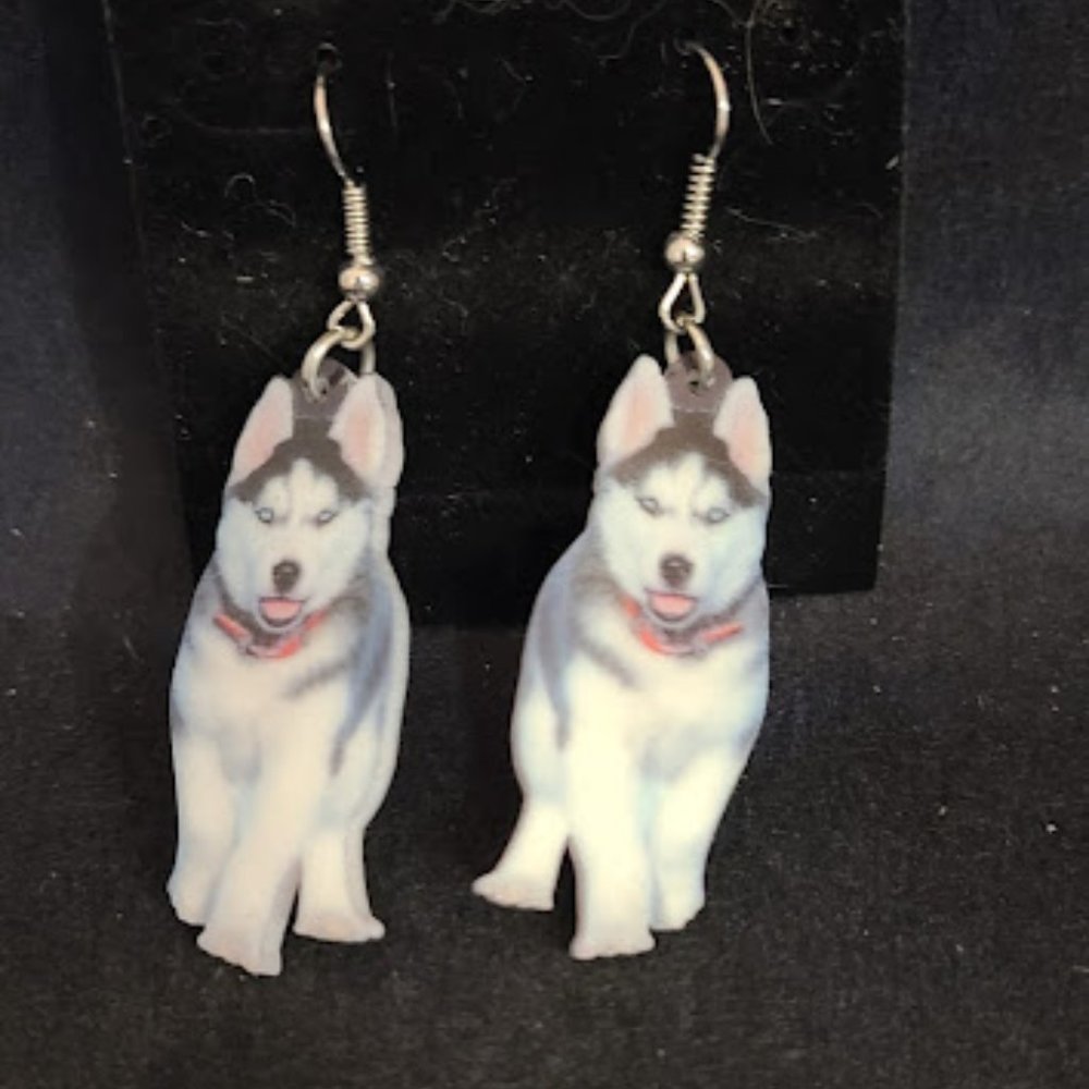 Siberian Husky Earrings